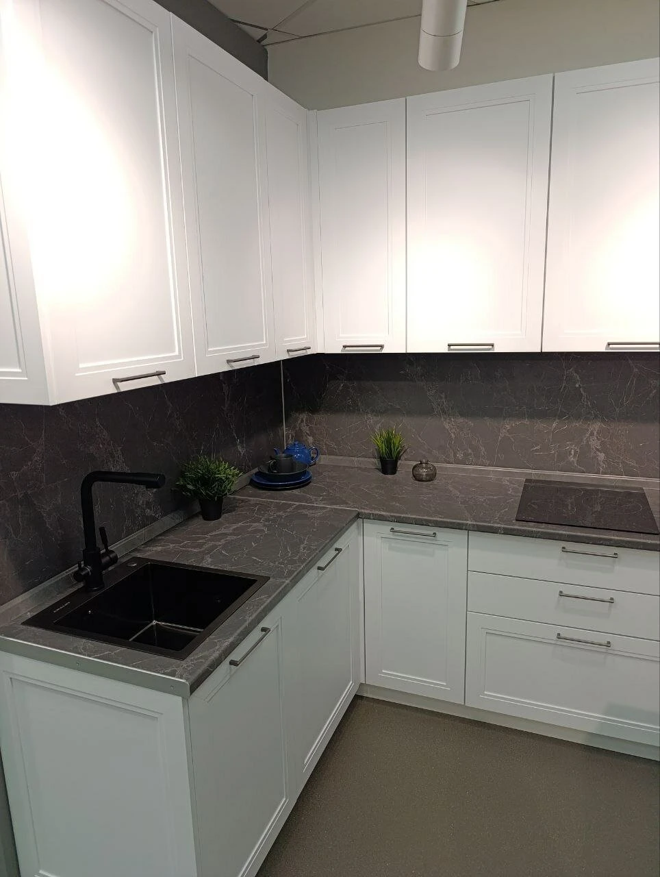 Кухонный гарнитур кухня 2,3 метра Нео-02 2140*2300*600 Grey Silk